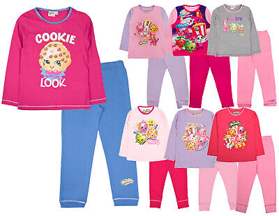 Girls Shopkins Pyjamas Full Length Pjs Set Kids SPK Shoppies 2 Piece Kids Size