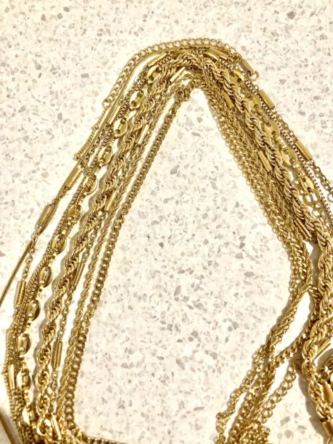 New 18ct Gold Plated Layering Chain Necklace Bulk Lot Jewellery.