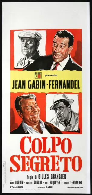 CINEMA-locandina COLPO SEGRETO gabin, fernandel, GRANGIER L'âge ingrat