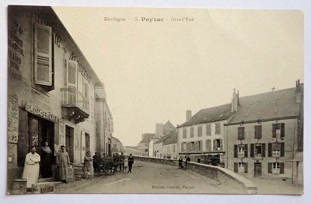 Cpa Paysac / Grand Rue / Dordogne 24