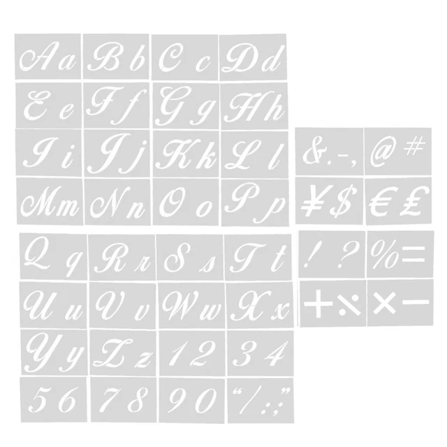 40 LETTER STENCILS Painting Number Templates Drawing Stencils Drawing ...