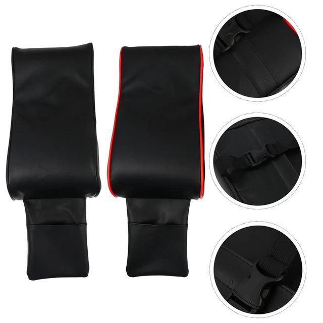 2 Pcs Armlehnenmatte Leder Auto-Armlehnenkissen Zubehör Für Autopads