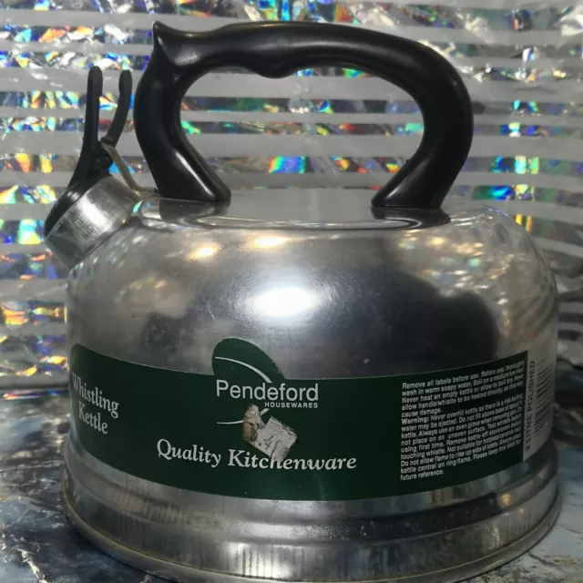 Pendeford Whistling Kettle Polished 2 Litre Original Housewares Kitchenware