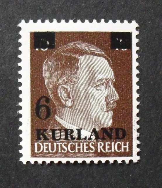 1945 Mi:60,- MiNr 2 wz "6 Kurland" auf 10 Pf. glänzende Gummierung, postfrisch