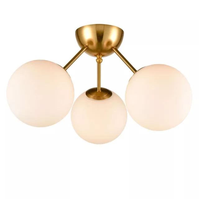 Mid Century Modern Globe Semi Flush Mount Ceiling Light Sputnik Chandeliers