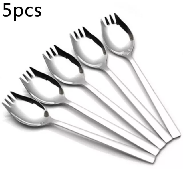 Spork Picnic Set Utensils Stainless Steel Soup Salad Noodle Fork Tools