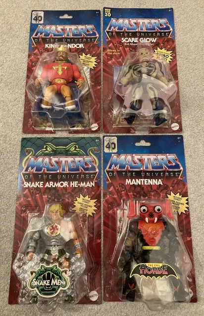 Motu Origins 4 Figuren King Randor Mantenna Scare Glow ..Masters of the Universe