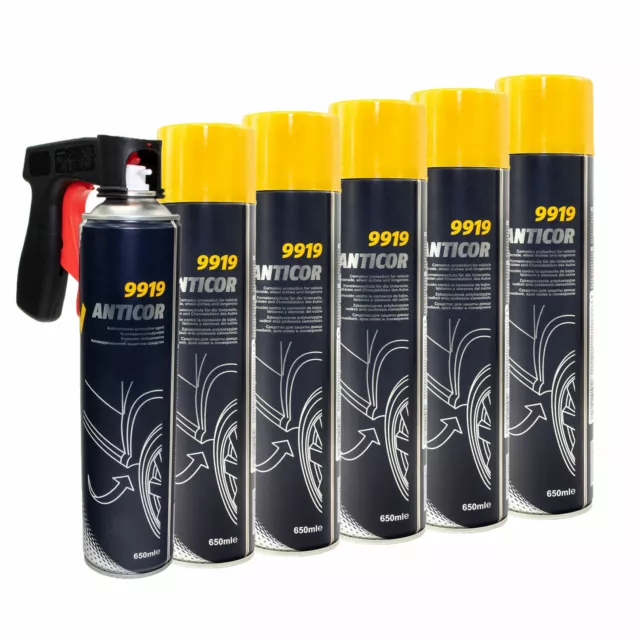 Spray Protection Soubassement Noir - 6 X 500 Ml, Anti-pierres Et Gravillons Pour Carrosserie
