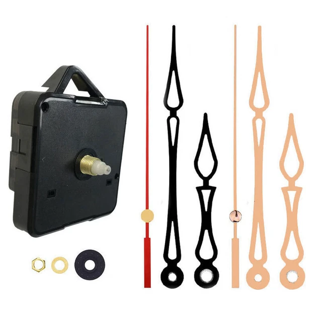 DIY CLOCK MOVEMENT Mechanism Hands Wall Repair Parts Kit Long Shaft ...