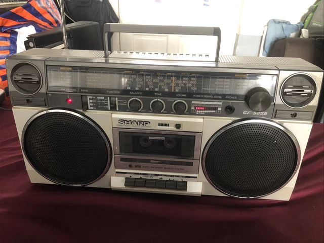 SHARP GF-5858E VINTAGE Stereo Radio Cassette Recorder Boombox ...