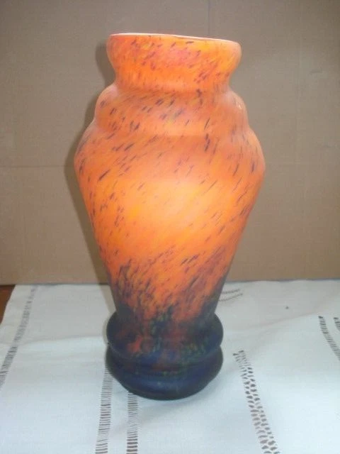 Sautoir Ancien En Pâte De Verre Type Murano - Vert - 73 Cm - 157g - Occasion Bon état