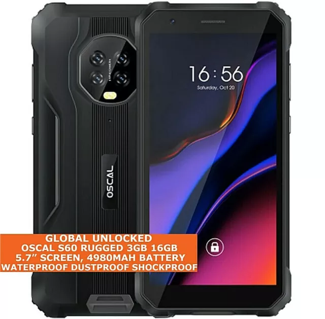BLACKVIEW OSCAL S60 RUGGED 3gb 16gb Waterproof 5.7" OTG Android 11 4g Smartphone