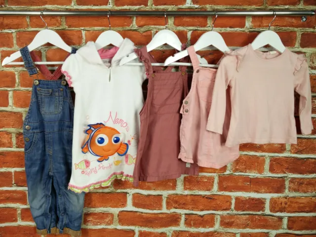 Baby Girl Bundle Age 12-18 Months Next Disney Pinafore Dress Dungarees Top 86Cm