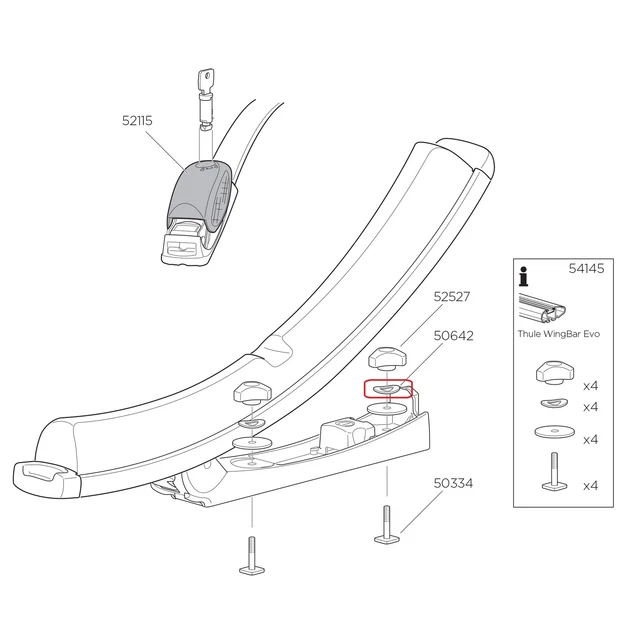 Disco molla Thule (4608/4650) per K-Guard Trail L+M Xtender 50642