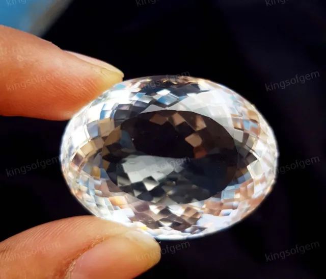 Certifié 140 ct cristal blanc naturel quartz grande taille ovale pierre...