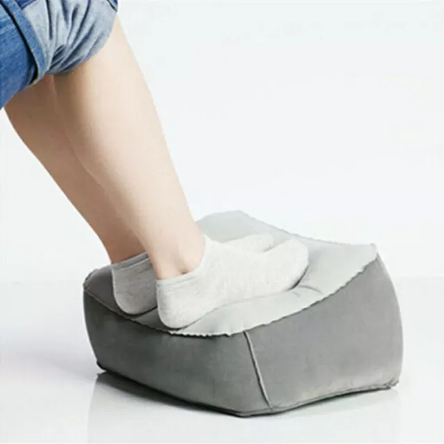 Portable Inflatable Travel Leg Foot Rest Air Plane Office Car Pillow Pad Cushion