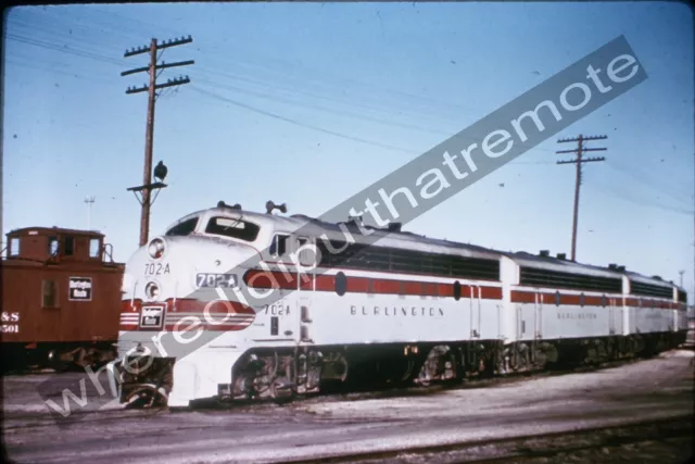 Railroad Slide CB&Q 702A EMD F7A by C.R. Harrison Duplicate