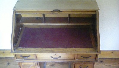 antique child's roll top desk 9