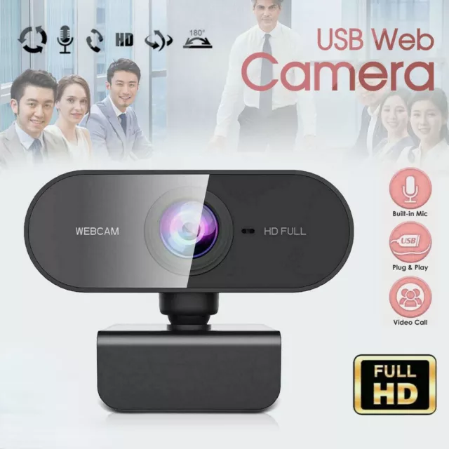 Webcam full HD Web Camera Built-in Microphone USB PC Mac Computer Laptop