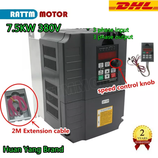 HY VFD 7.5KW 380V 3-Phase 10HP Inverter Variable Frequency Drive Converter 〖EU〗