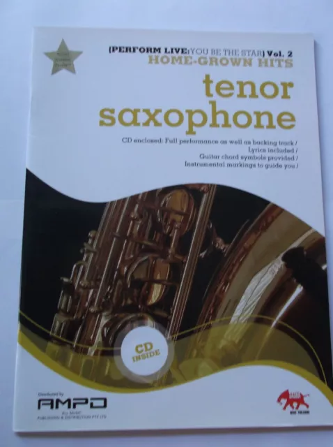 Home Grown Hits Tenor Sax Perform Live Vol 2 Music Book And Cd