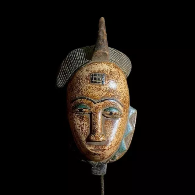 African Mask From The Guru Tribe Tribe Art Vintage Baule Mask Wall Tribal-9064