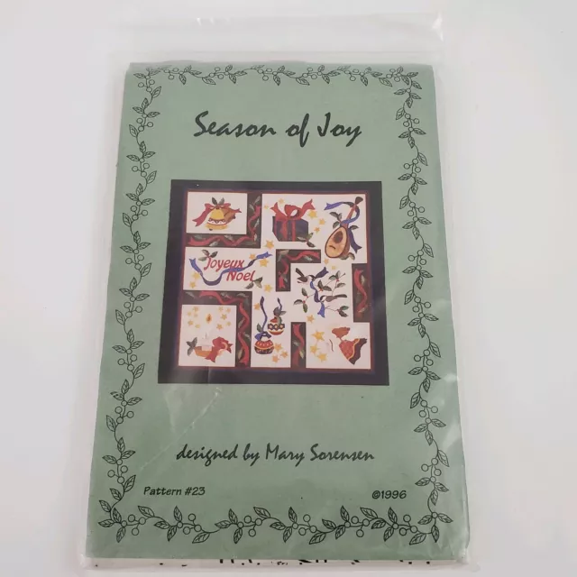 Season of Joy Applique Quilt Pattern 23 Mary K Sorensen 1996
