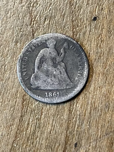 1861 Seated Liberty Half Dime G