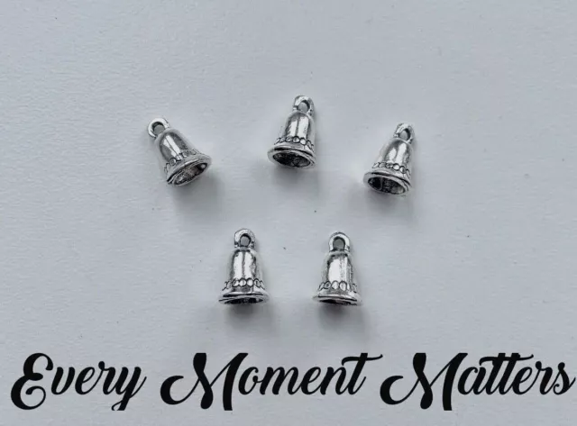 20 x Tibetan Silver BELL WEDDING BELL CHRISTMAS BELL 3D 11x7mm Charm