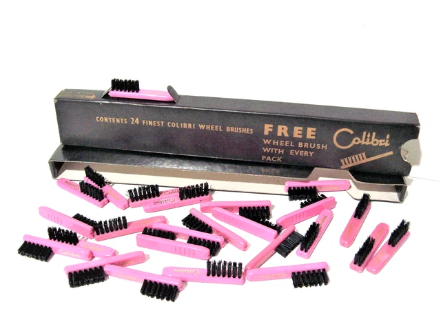 Vintage COLIBRI Flint Wheel Brush x24 For Pocket Lighters NOS West Germany