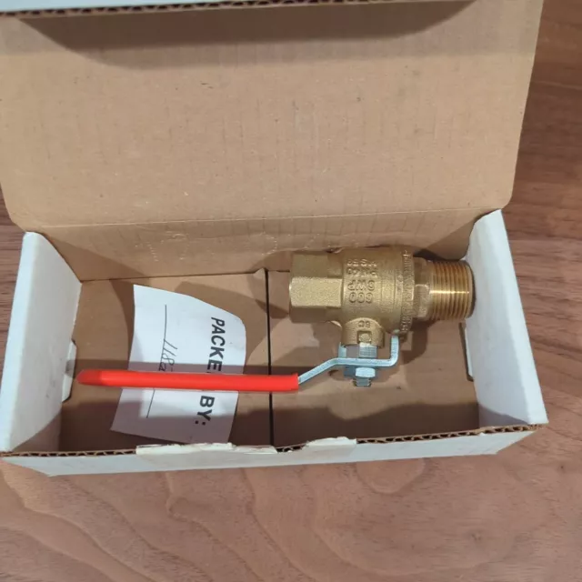 DynaQuip Controls 6W186 Brass Ball Valve - NEW