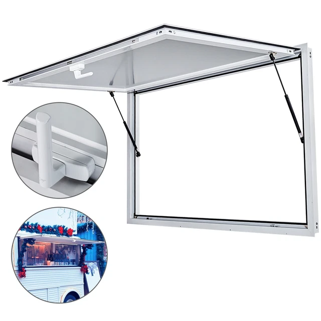 74" x 40" Concession Stand Trailer Serving Window Awning Food Truck Service Door