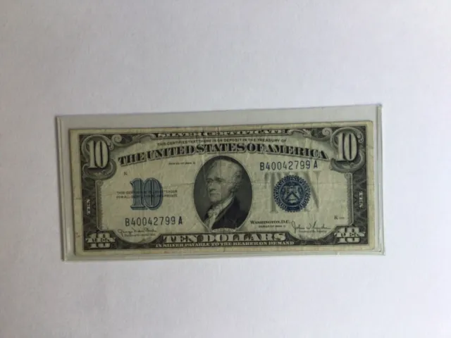 1934 - $10 Silver Certificate