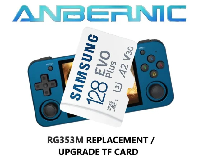 MicroSD 4.443 GAMES - Micro SD Card Anbernic-PowKiddy-PC-Pi 128 GB