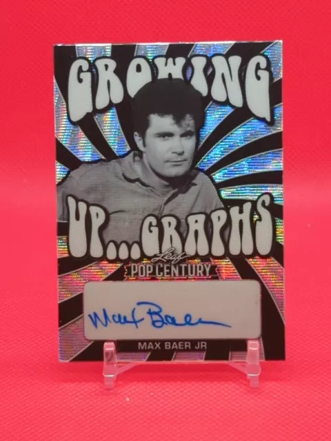 2022 Leaf Pop Century Max Baer Jr Black Wave Growing Up Graphs Auto /7!