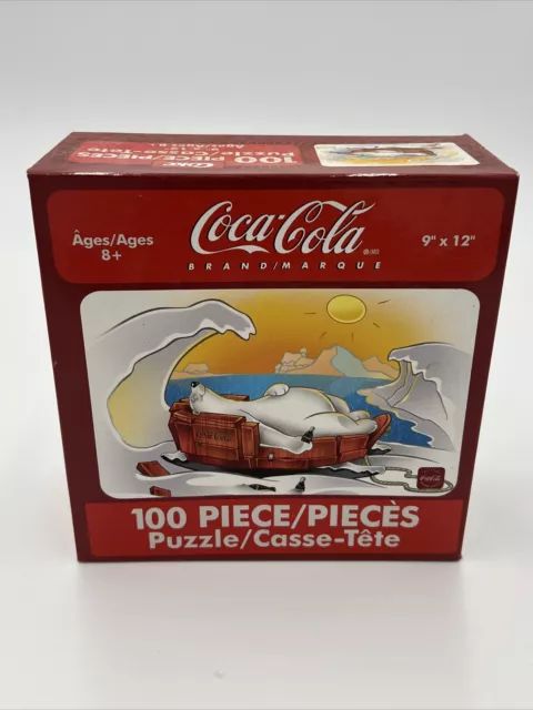 Coca-Cola, 100 Piece Puzzle Polar Bear Tan, 2004 9"X12 SEALED