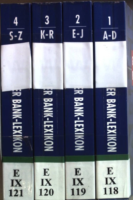 GABLER, BANK-LEXIKON: BANK, Börse, Finanzierung (4 Bände KOMPLETT ...