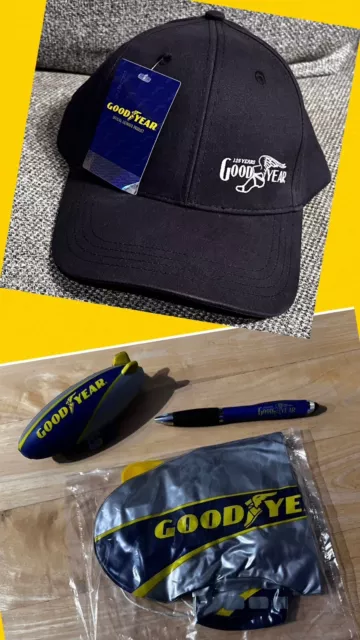 Lot Goodyear Inflatable Hanging Blimp Pen Stress Ball Reliever Figure Hat Items