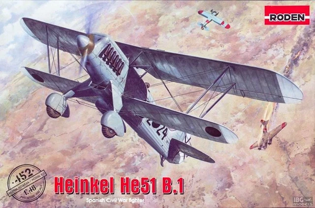 Roden - Heinkel He.51 B.1 - plastic scale model kit in 1:48 scale