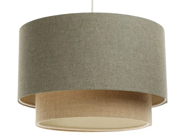 Lampada a sospensione BPS Koncept Duo XL Classic Elegante Verde Vintage, Beige-Marrone 60 cm