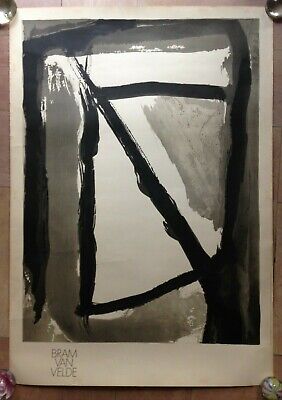 Bram Van Velde affiche originale abstraction art abstrait cobra Flammarion Ed 