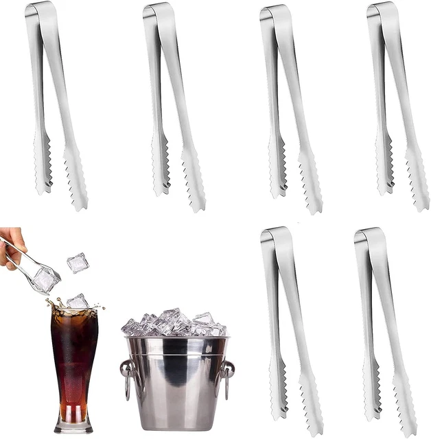 6 Pcs Kitchen Tongs, Food Tongs Stainless Steel Tongs Mini Sweet Tongs Small Buf