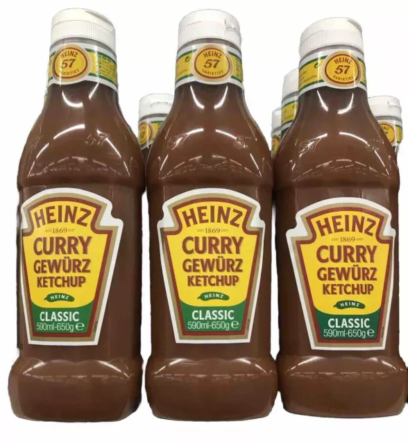 Heinz Curry Gewürz Ketchup Classic 1x590 ml Köstlich zu Pommes Frites/Hamburger