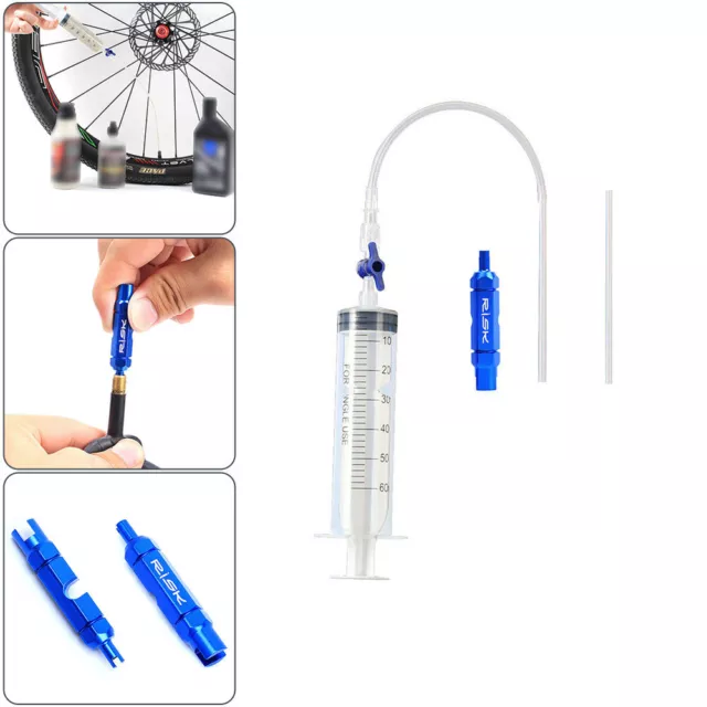 MTB Bike Tubeless Tyre Oil Sealant Injector Syringe Tool Bicycle Tire Filling