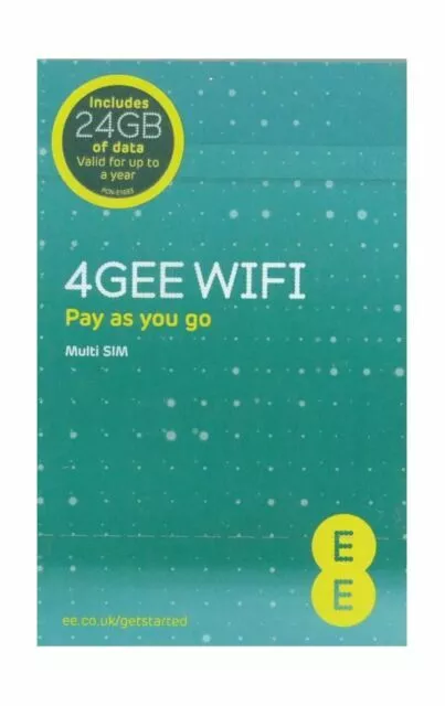 Carte SIM de données EE PAYG 4G 24 Go