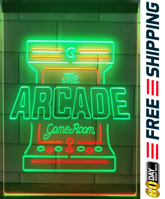 ARCADE VIDEO GAME Room Console LED Neon Light Sign Man Cave Wall Art ...