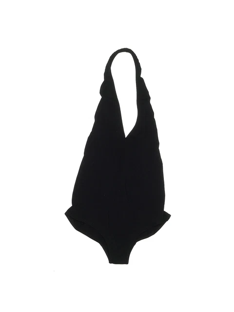 American Apparel Women Black Bodysuit S