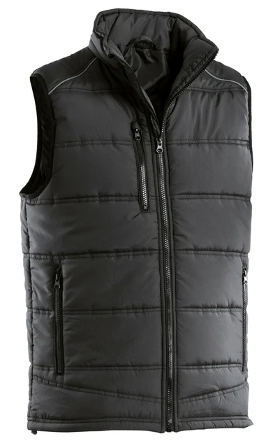 Smanicato Gilet Uomo Donna da Lavoro Piumino Giubbotto Giacca Giubbino con zip