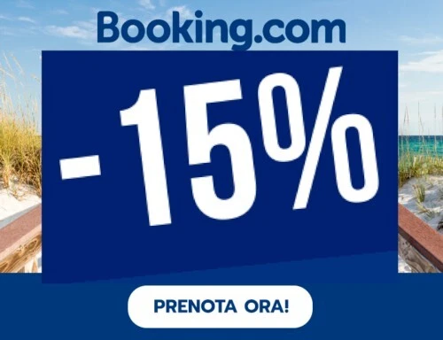 Booking fino al 15% di Sconto Coupon  Buono Cashback Offerta esclusiva leggi
