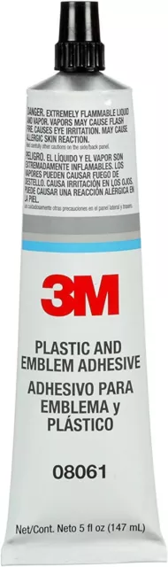 3M Plastic and Emblem Adhesive, 08061, 5 oz Tube